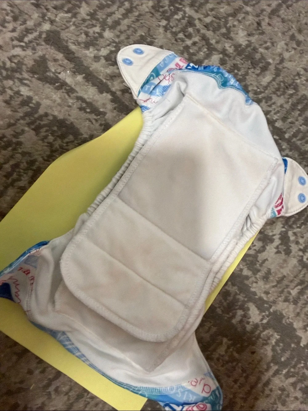 BumGenius Blue Musical Print Cloth Diaper Cover